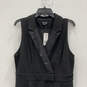 NWT Womens Black Tuxedo Satin Collare Knit Crepe One-Piece Jumpsuit Size L image number 3