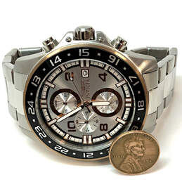 Designer Invicta 13870 Silver-Tone Chronograph Round Dial Analog Wristwatch alternative image