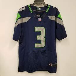 Mens Blue Seattle Seahawks Russell Wilson #3 Football NFL Jersey Size 44