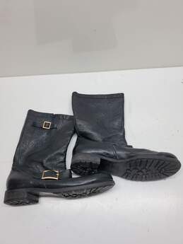 Jimmy Choo Black Leather Moto Boots Size 43 AUTHENTICATED alternative image