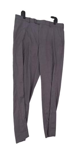 NWT Mens Gray Flat Front Straight Leg Slacks Dress Pants Size 36x32