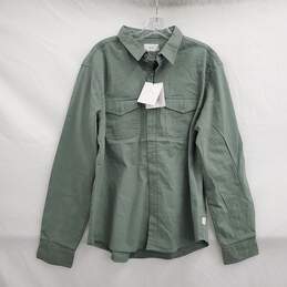 NWT ONIA MN's Cotton Stretch Rip Stop Sea Moss Green Shirt Size L alternative image