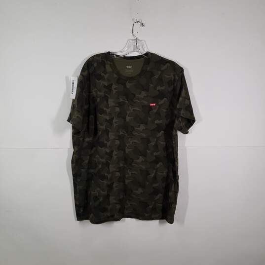 Mens Camouflage Crew Neck Short Sleeve Pullover T-Shirt Size X-Large image number 1