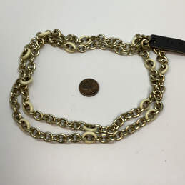 NWT Designer J.Crew Gold-Tone Enamel Fashionable Link Chain Necklace alternative image