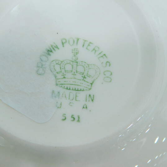 Set of 7 Crown Potteries Co. Small Gold Bowls image number 5