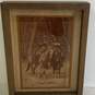 Set of 2 Old West Image on Glass From Lucid Lines by Fredrick Remington 1974 image number 3