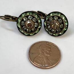 Designer Liz Palacios Gold-Tone Crystal Cut Stone Flower Drop Earrings alternative image