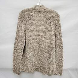 Eileen Fisher WM's Cotton Nylon Blend Open Cardigan Brown Knit Sweater Size M alternative image