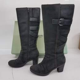 Clarks Artisan Collection Black Nubuck Boots IOB Size 7M alternative image