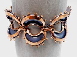Renoir Mid Century Modern Copper Bracelet & Drama Mask Clip Earrings 51.8g alternative image