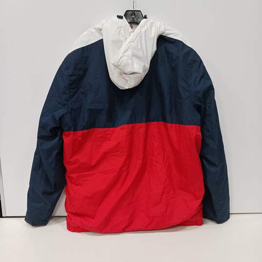 Men's U.S. Polo Assn. Red & Blue With White Hood Jacket Size 2XL image number 2
