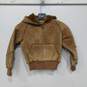 NWT Girls Brown Suede Leather Long Sleeve Full Zip Hoodie Jacket Size 7 image number 1