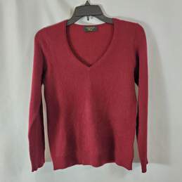 Charter Club Women Burgundy Cashmere Sweater Small