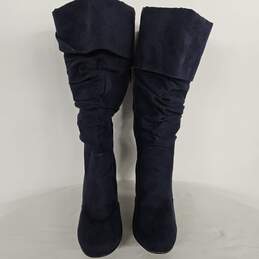Navy Heeled Boots