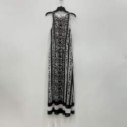 H&M Womens Black White Geometric Print Sleeveless Halter Back Maxi Dress Size 6