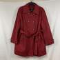 Women's Red London Fog Double-Breasted Trench Coat, Sz. XL image number 1