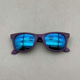 Ray Ban Womens Wayfarer RB2140 Blue Lens Purple Frame Sunglasses W/ Case alternative image