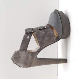 Michael Kors Women's Gray Sueade Gibson Platform Heels Size 7