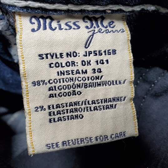 Miss Me Bootcut Blue Jeans Low Rise Studded Wing Pockets Women's 27 image number 5