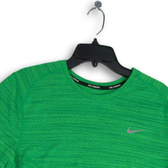 Nike Womens Green Crew Neck Short Sleeve Training Pullover T-Shirt Size Large image number 3