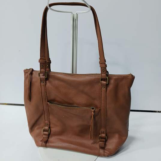 Brown Leather The Sak Tote Bag image number 1