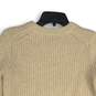 Athleta Womens Cream Ribbed Crew Neck Long Sleeve Pullover Sweater Size S image number 4