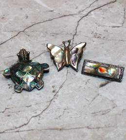 Bundle of 3 Sterling Silver Brooches alternative image