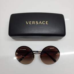 AUTHENTICATED VERSACE BROWN CIRCULAR SUNGLASSES 21276 1252/13
