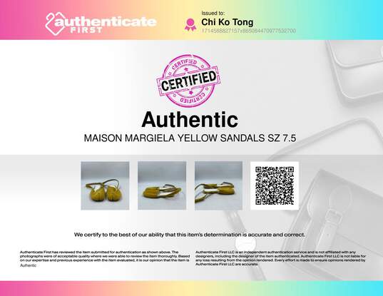 Maison Margiela Yellow sandal Sandal Women 7.5 image number 11