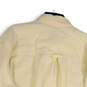 NWT Womens White Long Sleeve Spread Collar Crop Button-Up Shirt Sz XL image number 4