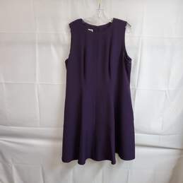 Anne Klein Dark Purple Sleeveless Dress WM Size 16W NWT
