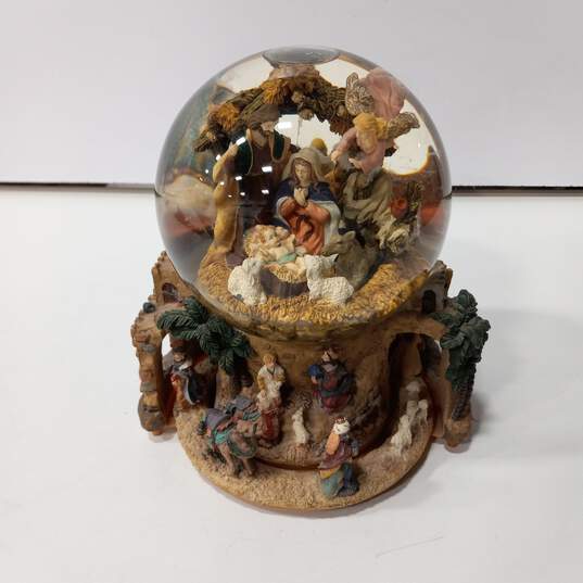 Nativity Musical Snow Globe-Large image number 1