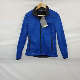 Eddie Bauer Blue Weather Resist Soft Shell Full Zip Jacket WM Size S NWT