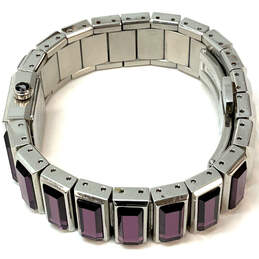 Designer Swarovski 999 986 Purple Crystal Stone Square Analog wristwatch alternative image