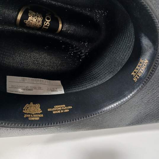 Stetson Men's Black Straw Hat Size 7 1/8 R image number 5