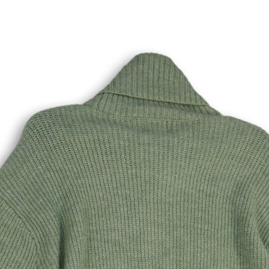 NWT Womens Green Knitted Turtleneck Long Sleeve Pullover Sweater Size L image number 4