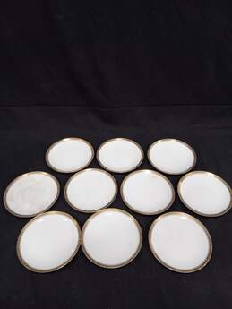 Bundle of 10 White Noritake China Small Plates