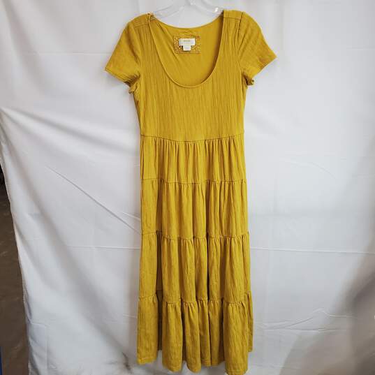 Anthropologie Maeve Gillian Tiered Yellow Dress Women's Size XS image number 1