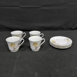 8PC Harmony House Yellow Rose Cups & Saucer Bundle