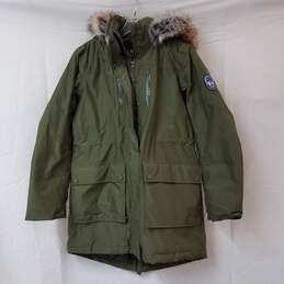 Unisex Lands' End Green Expedition Down Winter Parka Sz S 6-8