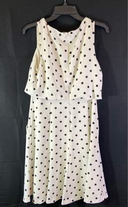 Lauren Ralph Lauren Womens White Black Polka Dot Round Neck Mini Dress Size 12 alternative image