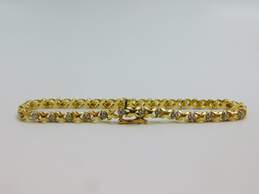 10K Gold Diamond Accent Tennis Bracelet For Repair 5.4g