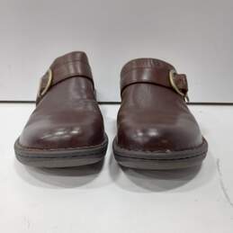 Born Brown Leather Clogs Women's Size 7