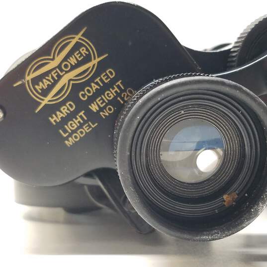 Vintage Mayflower Hard Coated Light Weight Model 120 10 x 50 Binoculars with Case image number 2