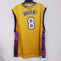 Mens Yellow Los Angeles Lakers Kobe Bryant#8 NBA Basketball Jersey Size XXL alternative image