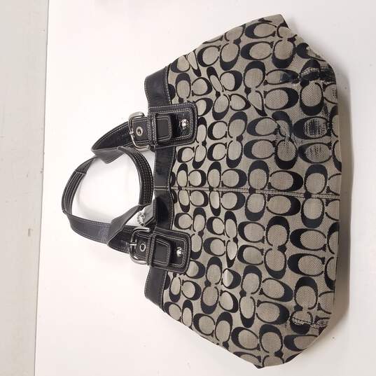 Buy the Coach Grey/Black Purse With Black Strap | GoodwillFinds