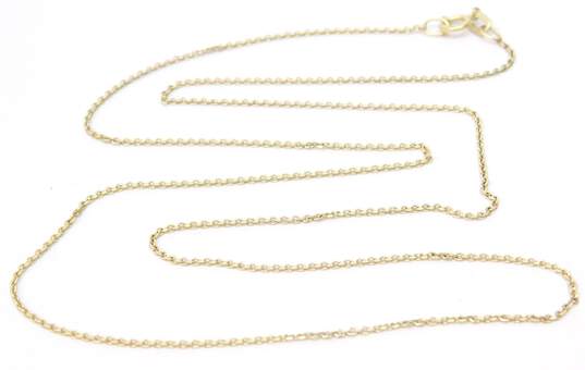 14K Yellow Gold Chain Necklace 1.5g image number 5
