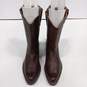 Men's Dark Brown Cowboy Boots Size 9D image number 3