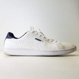 Puma Smash Perf C Men's Soft Comfort White/Navy Shoes Sz. 12
