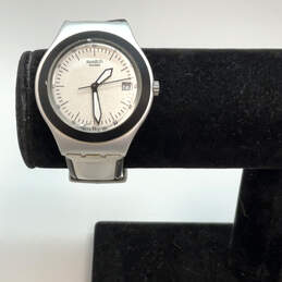 Designer Swatch Irony Stainless Steel Round Dial Quartz Analog Wristwatch